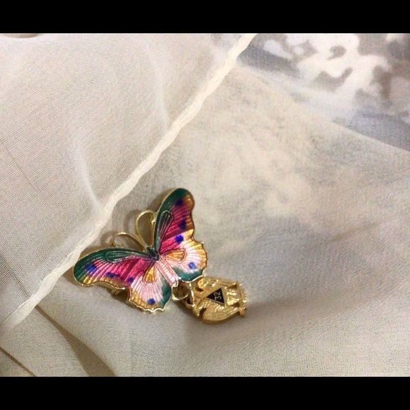 UNIQUE & Beautiful Vintage Butterfly & Eagle #32 Charm Brooch Pin Eagle Charm - Picture 12 of 16